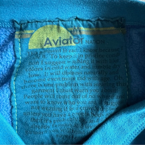Aviator Nation Blue Red Crewneck Sweatshirt - Picture 3 of 4